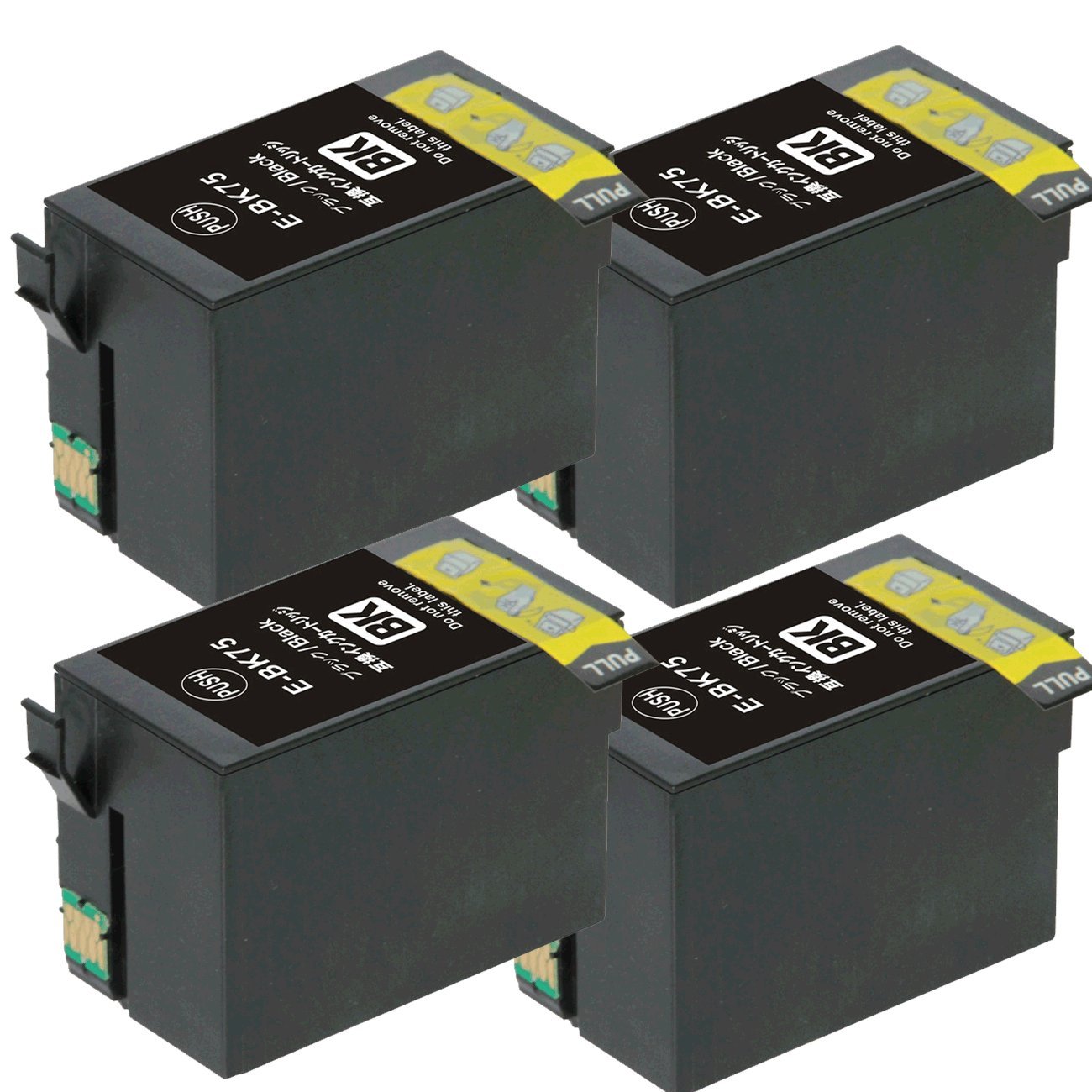 Amazon.co.jp: ICBK75 4個セット染料増量タイプEPSON(エプソン）対応